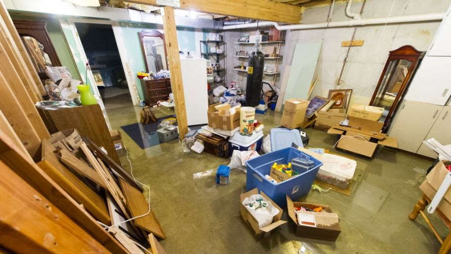 Flooded basement